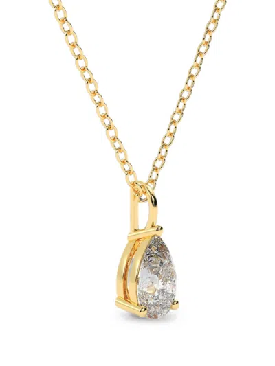 Diamond Essentials Pear-shape-pendant Necklace In Gold