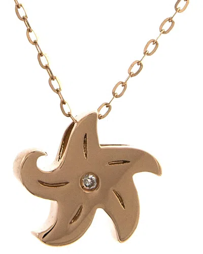DIAMOND SELECT CUTS 0.01 CT. TW. DIAMOND 14K ROSE GOLD NECKLACE