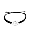 Diamond Select Cuts 0.01 Ct. Tw. Diamond Silver Bracelet In Black