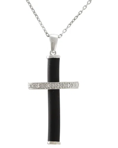 Diamond Select Cuts 0.02 Ct. Tw. Diamond Silver Pendant In Metallic