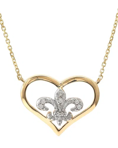 Diamond Select Cuts 0.03 Ct. Tw. Diamond 14k Necklace In Gold