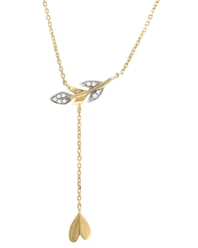 Diamond Select Cuts 0.03 Ct. Tw. Diamond 14k Necklace In Gold