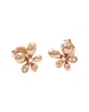 Diamond Select Cuts 0.03 Ct. Tw. Diamond 14k Rose Gold Earrings In Gold