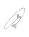 Diamond Select Cuts 0.03 Ct. Tw. Diamond Silver Bangle In Silver