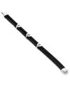 Diamond Select Cuts 0.03 Ct. Tw. Diamond Silver Bracelet In Black