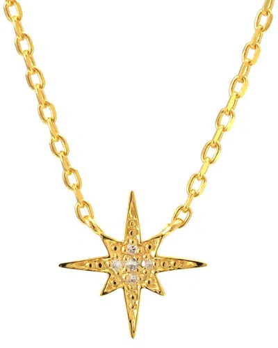 Diamond Select Cuts 0.03 Ct. Tw. Diamond Silver Necklace In Gold