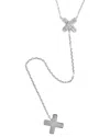 Diamond Select Cuts 0.03 Ct. Tw. Diamond Silver Necklace In Metallic