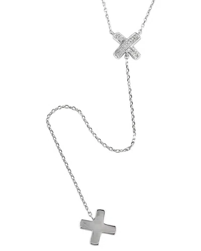 Diamond Select Cuts 0.03 Ct. Tw. Diamond Silver Necklace In Metallic