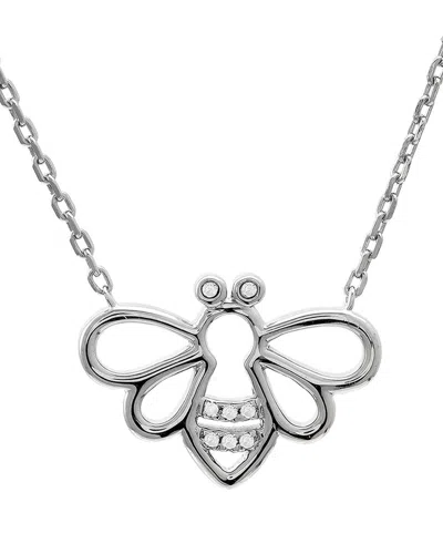 Diamond Select Cuts 0.03 Ct. Tw. Diamond Silver Necklace In Metallic