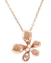 Diamond Select Cuts 0.04 Ct. Tw. Diamond 14k Rose Gold Necklace In Gold