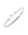 Diamond Select Cuts 0.04 Ct. Tw. Diamond Silver Bangle