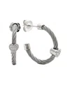 Diamond Select Cuts 0.04 Ct. Tw. Diamond Silver Earrings In Metallic