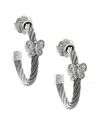 Diamond Select Cuts 0.04 Ct. Tw. Diamond Silver Earrings
