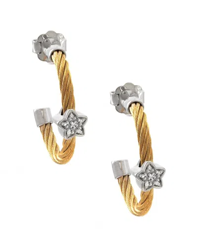 DIAMOND SELECT CUTS 0.04 CT. TW. DIAMOND SILVER EARRINGS