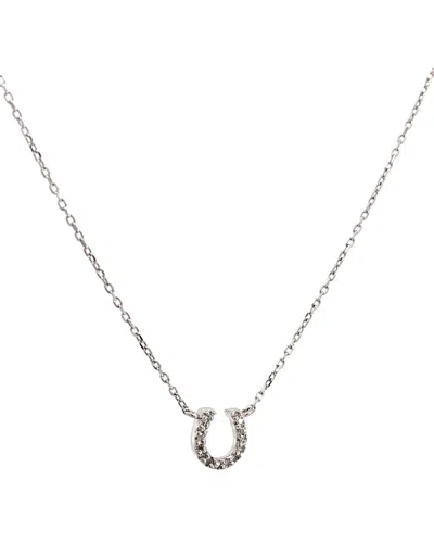 Diamond Select Cuts 0.04 Ct. Tw. Diamond Silver Necklace In Metallic