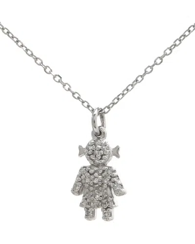 Diamond Select Cuts 0.05 Ct. Tw. Diamond 14k Necklace In Metallic