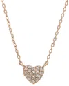Diamond Select Cuts 0.05 Ct. Tw. Diamond 14k Rose Gold Necklace In Gold