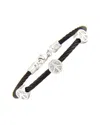 Diamond Select Cuts 0.05 Ct. Tw. Diamond Silver Bangle In Black