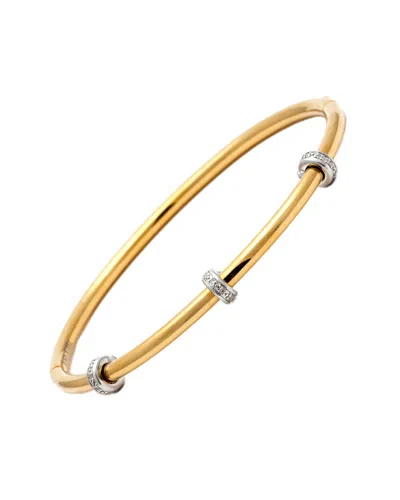 Diamond Select Cuts 0.05 Ct. Tw. Diamond Silver Bangle In Gold