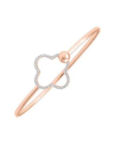 Diamond Select Cuts 0.05 Ct. Tw. Diamond Silver Bangle In Gold
