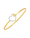 Diamond Select Cuts 0.05 Ct. Tw. Diamond Silver Bangle In Gold