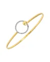 Diamond Select Cuts 0.05 Ct. Tw. Diamond Silver Bangle In Gold