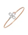 Diamond Select Cuts 0.05 Ct. Tw. Diamond Silver Bangle In Gold