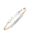 Diamond Select Cuts 0.05 Ct. Tw. Diamond Silver Bangle In Gold