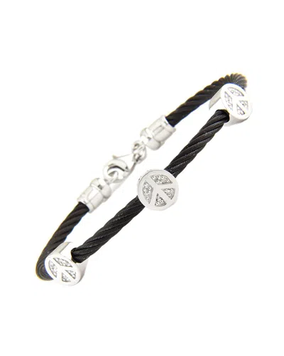 DIAMOND SELECT CUTS 0.05 CT. TW. DIAMOND SILVER BANGLE