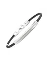 Diamond Select Cuts 0.05 Ct. Tw. Diamond Silver Bangle In Black