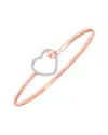 Diamond Select Cuts 0.05 Ct. Tw. Diamond Silver Bangle In Gold