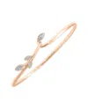 Diamond Select Cuts 0.05 Ct. Tw. Diamond Silver Bangle In Gold