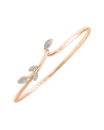 Diamond Select Cuts 0.05 Ct. Tw. Diamond Silver Bangle In Gold