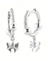Diamond Select Cuts 0.05 Ct. Tw. Diamond Silver Earrings In Metallic