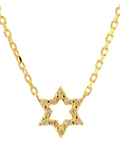 Diamond Select Cuts 0.05 Ct. Tw. Diamond Silver Necklace In Gold
