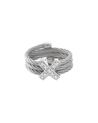Diamond Select Cuts 0.05 Ct. Tw. Diamond Silver Ring In Metallic
