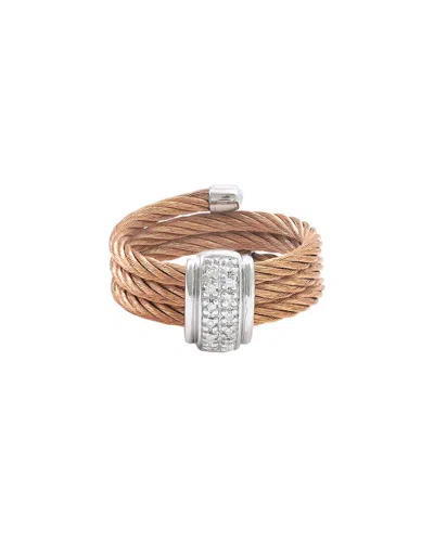 Diamond Select Cuts 0.05 Ct. Tw. Diamond Silver Ring In Gold