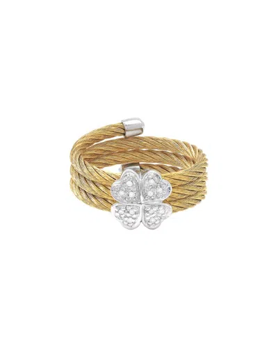 Diamond Select Cuts 0.05 Ct. Tw. Diamond Silver Ring In Gold