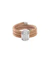 Diamond Select Cuts 0.05 Ct. Tw. Diamond Silver Ring In Gold