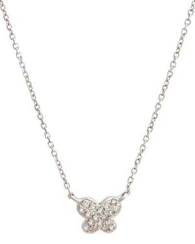 Diamond Select Cuts 0.06 Ct. Tw. Diamond 14k Necklace In Silver