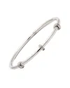 Diamond Select Cuts 0.06 Ct. Tw. Diamond Silver Bangle In Metallic