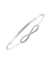 Diamond Select Cuts 0.06 Ct. Tw. Diamond Silver Bangle In Silver