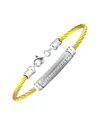 Diamond Select Cuts 0.06 Ct. Tw. Diamond Silver Bangle In Green