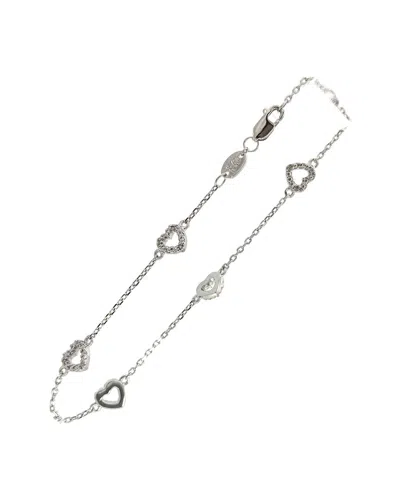 Diamond Select Cuts 0.06 Ct. Tw. Diamond Silver Bracelet In Metallic