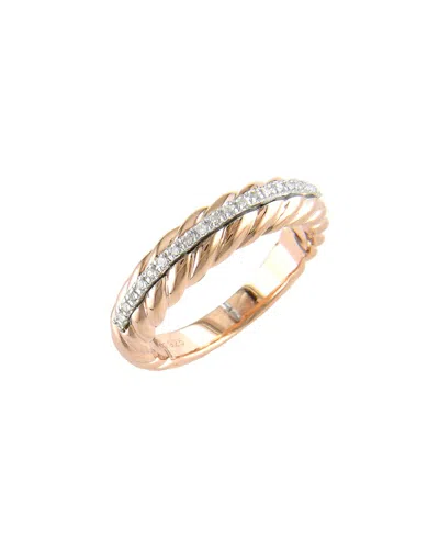 Diamond Select Cuts 0.06 Ct. Tw. Diamond Silver Ring In Gold
