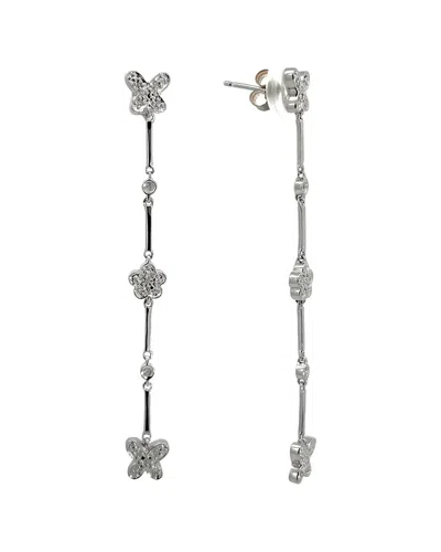DIAMOND SELECT CUTS 0.07 CT. TW. DIAMOND SILVER EARRINGS
