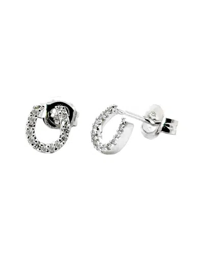 Diamond Select Cuts 0.08 Ct. Tw. Diamond 14k Earrings In Silver