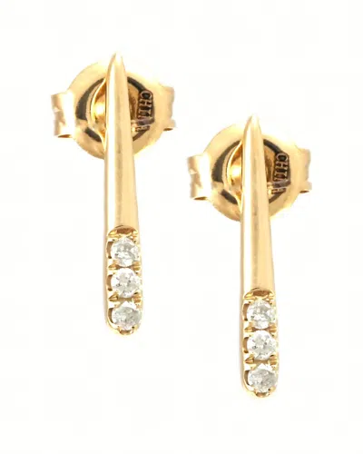 DIAMOND SELECT CUTS 0.08 CT. TW. DIAMOND 14K EARRINGS