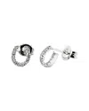 Diamond Select Cuts 0.08 Ct. Tw. Diamond 14k Earrings In Silver