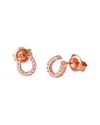 Diamond Select Cuts 0.08 Ct. Tw. Diamond 14k Rose Gold Earrings In Gold